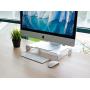 Mount-It! Aluminum Monitor Stand for iMac - Wide Unibody Monitor Riser - Metal Monitor Stand Desktop Organizer with Keyboard Storage - Universal Desktop Monitor Riser for PC, iMac, MacBook, Laptop