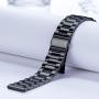 Shangpule Compatible with Fitbit Sense/Fitbit Versa 3 Bands, Stainless Steel Metal Replacement Strap Wrist Band Compatible with Fitbit Sense/Versa 3 Large Small Women Men (Black)