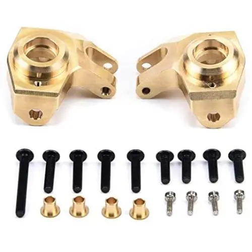 FPVKing Front Steering Knuckle Heavy Duty Metal Brass for 1/10 RC Crawler Axial SCX10 II 90046 Upgrade Parts FPVKing Front Steering Knuckle Heavy Duty Metal Brass for 1/10 RC Crawler Axial SCX10 II 90046 Upgrade Parts