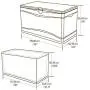 Lifetime 60059 Black Bottom & Desert (Tan) Sides and Lid Outdoor Storage Box-80 Gal, 80 Gallon, Desert Sand