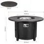 femor 42-in Propane Fire Pit Table, 50,000 BTU Auto-Ignition Fire Bowl with Blue Fire Glass & Waterproof Firepit Table Cover, CSA Certification, Outdoor Fireplace for Patio Courtyard Balcony femor 42-in Propane Fire Pit Table, 50,000 BTU Auto-Ignition Fire Bowl with Blue Fire Glass & Waterproof Firepit Table Cover, CSA Certification, Outdoor Fireplace for Patio Courtyard Balcony