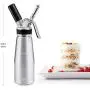 ZOEMO Profesional Whipped Cream Dispenser - Ugraded Full Metal Cream Whipper Canister, w/Durable Metal Body & Head with 3 Stainless Steel Decorating Tips (Professional Silver 500 ML) ZOEMO Profesional Whipped Cream Dispenser - Ugraded Full Metal Cream Whipper Canister, w/Durable Metal Body & Head with 3 Stainless Steel Decorating Tips (Professional Silver 500 ML)
