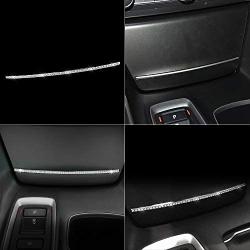 LECART Bling Car Interior Central Storage Box Decoration Strip Trim for Honda Premium Zinc Alloy Car Interior Bling Accessories Metal Decorations Compatible for Honda Accord 2018 2019 2020 Silver 1Pc