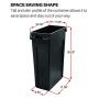 Rubbermaid Commercial Products Slim Jim Plastic Rectangular Recycling Bin With Venting Channels, 23 Gallon, Blue Recycling FG354007BLUE