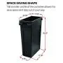 Rubbermaid Commercial Products Slim Jim Plastic Rectangular Recycling Bin With Venting Channels, 23 Gallon, Blue Recycling FG354007BLUE Rubbermaid Commercial Products Slim Jim Plastic Rectangular Recycling Bin With Venting Channels, 23 Gallon, Blue Recycling FG354007BLUE