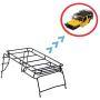 Bonarty RC Car Roof Rack, Metal Roof Rack Luggage Carrier Tray for 1/10 RC Rock Crawler RC4WD D90