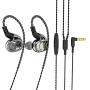 BLON BL05 in Ear Earphone, 10mm Carbon Diaphragm Dynamic Drive Metal Earphone in Ear Earphone, Metal Shell Bass HiFi DJ in Ear Monitor,in Ear Headphone with 2pin Detachable Cable (Silver with Mic)