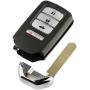 (No Electronics) Key Fob Keyless Entry Smart Remote Shell Case & Pad fits Honda Accord, Civic, CR-V, CR-Z, HR-V, Pilot