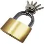Keyed Padlock - Large 2'' Lock with 5 Matching Keys - Shackle Lock for Luggage, Suitcase, Door, Cabinet, Gate, Chests, Lockers - Strong Weatherproof Lock Set Made from Hardened Steel and Solid Brass Keyed Padlock - Large 2'' Lock with 5 Matching Keys - Shackle Lock for Luggage, Suitcase, Door, Cabinet, Gate, Chests, Lockers - Strong Weatherproof Lock Set Made from Hardened Steel and Solid Brass