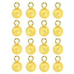 Bezelry 16 Pieces Gold Ball Metal Shank Buttons - 8mm - 5/16 inch (Light Gold)