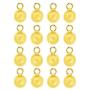 Bezelry 16 Pieces Gold Ball Metal Shank Buttons - 8mm - 5/16 inch (Light Gold)