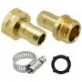 Twinkle Star Garden Hose Repair Connector with Clamps, Male and Female Garden Hose Fittings, 3 Set Twinkle Star Garden Hose Repair Connector with Clamps, Male and Female Garden Hose Fittings, 3 Set