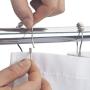 Amazer Shower Curtain Hooks Rings, Rust-Resistant Metal Glide Shower Hooks for Bathroom Shower Rods Curtains-Set of 12-Matte Nickel