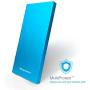 Mopower 10000mAh Portable Charger,Ultra Slim Power Bank Aluminum Metal External Backup Battery Pack for iPhone 7 4 5S 4S, iPad,Galaxy S6 Note 5, iPod,HTC,Sony,LG, Mobile Digital Devices (Blue)