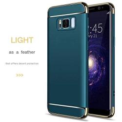 Galaxy S8 Case, 3 in 1 Hybrid Hard Plastic Case Ultra Thin and Slim Anti-Scratch Matte Finish Back Cover for Samsung Galaxy S8 (5.8)(2017) - Dark Green