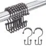 Amazer Shower Curtain Hooks Rings, Rust-Resistant Metal Double Glide Shower Hooks for Bathroom Shower Rods Curtains, Set of 12 Bronze Rings Amazer Shower Curtain Hooks Rings, Rust-Resistant Metal Double Glide Shower Hooks for Bathroom Shower Rods Curtains, Set of 12 Bronze Rings