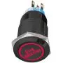 ESUPPORT Black Shell 12V Momentary Car Vehicle Red LED Light Headlight Push Button Stainless Steel Metal Switch 19mm Fire Missiles ESUPPORT Black Shell 12V Momentary Car Vehicle Red LED Light Headlight Push Button Stainless Steel Metal Switch 19mm Fire Missiles