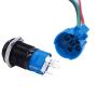 TWTADE/19MM 12V Car Horn Button Red LED lighted Momentary Metal Speaker Air Horn Toggle Switch with wires BK-GLB19-R