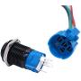 TWTADE/16MM 12V Car Horn Button Red LED lighted Momentary Metal Speaker Air Horn Toggle Switch with wires BK-GLB16-R