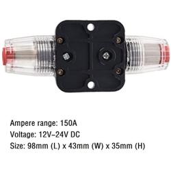 ANJOSHI Circuit Breaker 150amp 20-300A Inline Fuse Holders for Car Audio and Amps Overload Protection Reset Fuse Inverter 12V-24V DC Replace Fuses