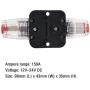 ANJOSHI Circuit Breaker 150amp 20-300A Inline Fuse Holders for Car Audio and Amps Overload Protection Reset Fuse Inverter 12V-24V DC Replace Fuses