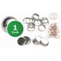 250 Pack - 1 Inch Diameter Pin Buttons Sets for Badge Making Metal Parts Backpins