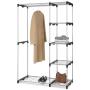 Whitmor Double Rod Freestanding Closet Heavy Duty Storage Organizer