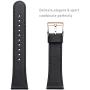 WFEAGL For Versa Band, Top Grain Leather Band Replacement Strap for Versa /Versa 2 /Versa Lite /Versa SE Fitness Smart Watch (Black Band+Gold Buckle)