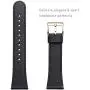 WFEAGL For Versa Band, Top Grain Leather Band Replacement Strap for Versa /Versa 2 /Versa Lite /Versa SE Fitness Smart Watch (Black Band+Gold Buckle)