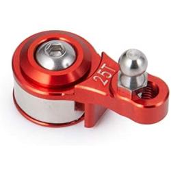 LAFEINA Aluminum Alloy 25T Adjustable Damping Servo Arm for 1/10 RC Crawler Car Traxxas TRX4 TRX6 Upgrade Parts (Red)