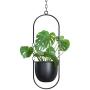 ANZOME Hanging Planter-Metal Plant Hanger, Simple Modern Planter, Hanging Planters for Indoor Plants, Home Decoration Hanging Flower Pot(Black) ANZOME Hanging Planter-Metal Plant Hanger, Simple Modern Planter, Hanging Planters for Indoor Plants, Home Decoration Hanging Flower Pot(Black)