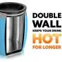 Coffee Mug with Lid (Set of 2) – Stainless Steel Camping Mug with Handle, Double Wall & Insulated Metal Cup - BPA Free, Shatterproof, Dishwasher Safe (13.5oz) Coffee Mug with Lid (Set of 2) – Stainless Steel Camping Mug with Handle, Double Wall & Insulated Metal Cup - BPA Free, Shatterproof, Dishwasher Safe (13.5oz)