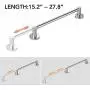 BESy Adjustable Single Towel Bar for Bathroom SUS304 Stainless Steel Towel Holder, Wall Mount with Screws Towel Bar Rod Hotel Style, Polished Chrome,15.2 to 27.8 Inch BESy Adjustable Single Towel Bar for Bathroom SUS304 Stainless Steel Towel Holder, Wall Mount with Screws Towel Bar Rod Hotel Style, Polished Chrome,15.2 to 27.8 Inch