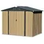 8x6 FT Storage Sheds Outdoor, Utility Steel Tool Sheds for Garden Backyard Lawn, Large Patio House Building with Lockable Door (Dark Grey) 8x6 FT Storage Sheds Outdoor, Utility Steel Tool Sheds for Garden Backyard Lawn, Large Patio House Building with Lockable Door (Dark Grey)