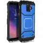Compatible with Samsung Galaxy A6 2018, Feather Light Aluminum Metal Rugged Cover, Defender Case for Samsung Galaxy A6 SM-A600A 2018 [Value Bundle] (Blue)
