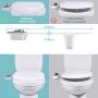 Bidet Attachment - SAMODRA Non-electric Cold Water Bidet Toilet Seat Attachment with Pressure Controls,Retractable Self-cleaning Dual Nozzles for Frontal & Rear Wash - Black