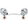 Krator Chrome Motorcycle Passing Light Bar & Turn Signals Compatible with Honda VTX 1300 C R S RETRO