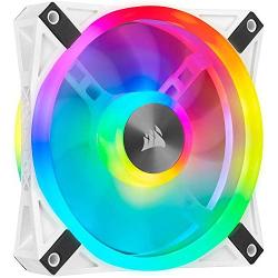 Corsair QL Series, iCUE QL120 RGB, 120mm RGB LED PWM White Fan, Single Fan