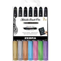 Zebra Pen Zebra Metal.Brush ST 7/PKG, 7-Pack, Assorted Colors