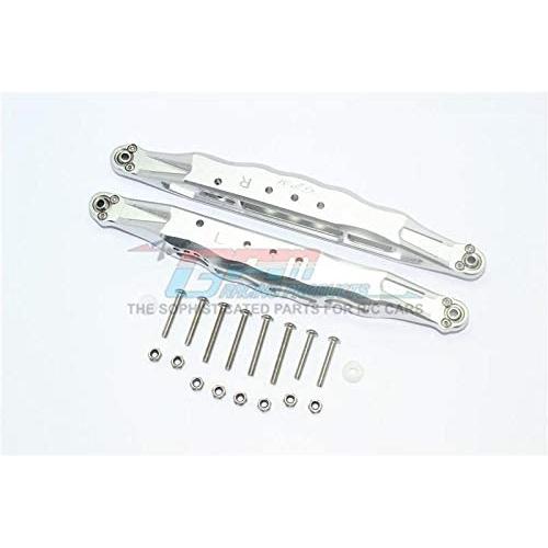 GPM Losi 1:10 Baja Rey / Rock Rey Upgrade Parts Aluminum Rear Lower Trailing Arms - 1Pr Set Silver