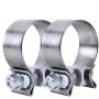 EVIL ENERGY 2.5 2 1/2'' Narrow Exhaust Band Seal Clamp Muffler Pipes Exhaust Manifold Clamp Stainless Steel 2PCS