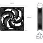ARCTIC P14 PWM - 140 mm Case Fan with PWM Pressure-optimised Very Quiet Motor Computer Fan Speed: 200-1700 RPM - Black ARCTIC P14 PWM - 140 mm Case Fan with PWM Pressure-optimised Very Quiet Motor Computer Fan Speed: 200-1700 RPM - Black