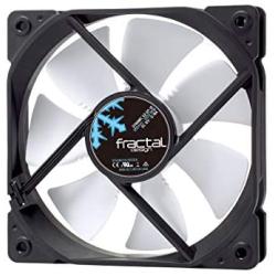 Fractal Design Dynamic X2 GP-12 Computer Fan - Silent Fan - High Airflow – 120x120x25 mm – 1200RPM – FDB-Bearings – Trip Wire - Aerodynamically Shaped Struts – 12v - Black/White (Single)