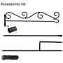 HOOSUN Garden Flag Stand, Premium Garden Flag Pole Holder Black Metal Powder-Coated Weather-Proof Paint, 37.9''H x 15.7''W for Outdoor Garden Lawn Without Flag