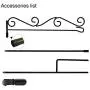 HOOSUN Garden Flag Stand, Premium Garden Flag Pole Holder Black Metal Powder-Coated Weather-Proof Paint, 37.9''H x 15.7''W for Outdoor Garden Lawn Without Flag