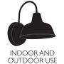 Design House 579383 Mason Industrial Modern 1 Indoor/Outdoor Wall Mount Light with Metal Shade for Porch Entryway Barn, 10 in, Galvanized