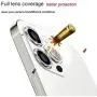 Hoerrye For Iphone 12 Pro Max Camera Lens Protector Bling, Metal Full Cover + Tempered Glass Circle Screen Protection For Iphone 6.7 Accessories-Diamond