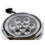 iJDMTOY Chrome Finish LED Rally Driving Lights Compatible With MINI Cooper w/Halo Ring LED Daytime Running Lights, Powered by (9) High Power 3W LED Lights As Driving Lamps & (30) LED Lights as DRL