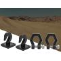 keenso 2PCS Metal Trailer Hook Parts Fit for SCX10 90046 Trx4 D90 1/10 RC Climbing Car Accessory( Black)