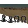 keenso 2PCS Metal Trailer Hook Parts Fit for SCX10 90046 Trx4 D90 1/10 RC Climbing Car Accessory( Black)